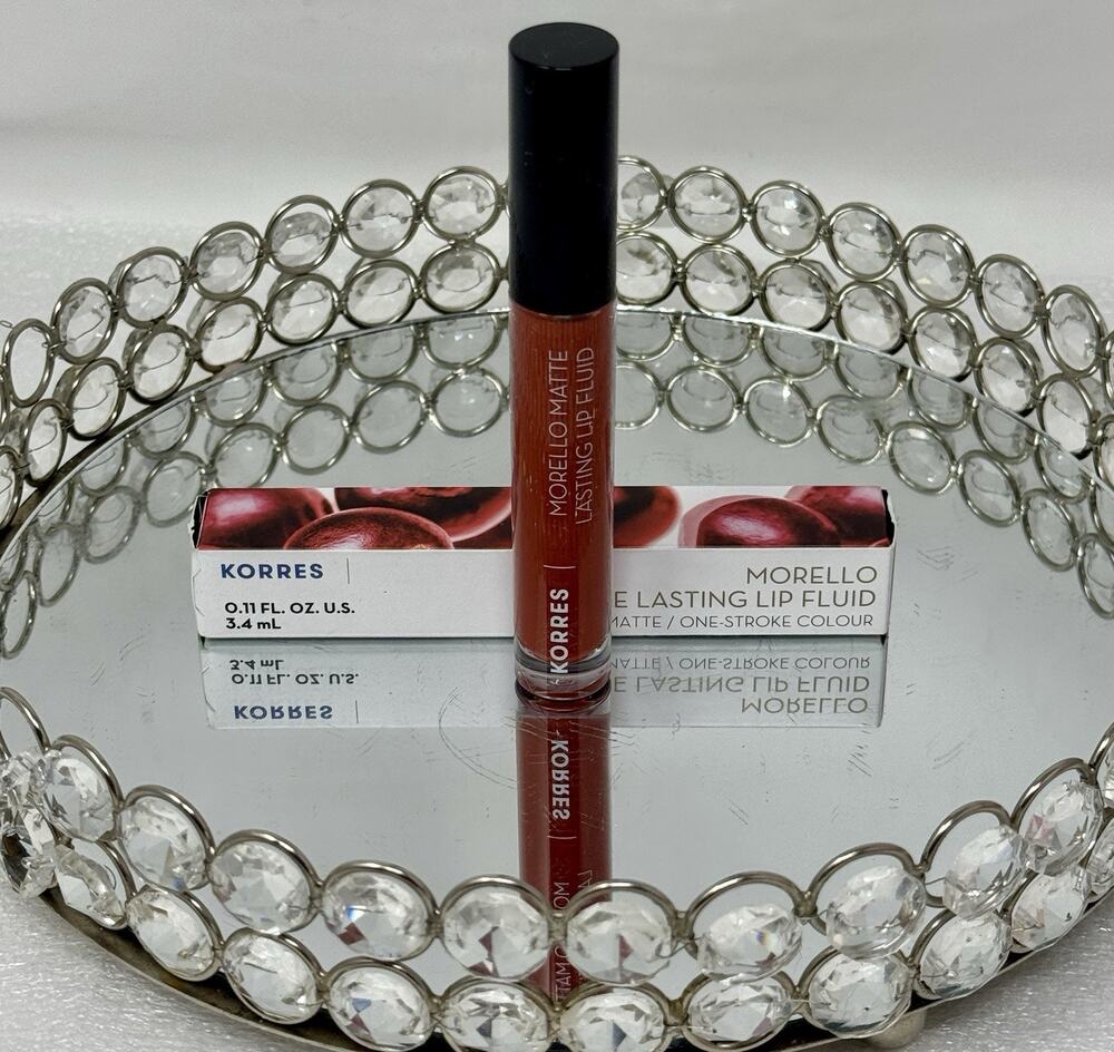 Korres Morello Matte Lasting Lip Fluid 58 Vibrant Matte One Stroke Colour 3.4 ml